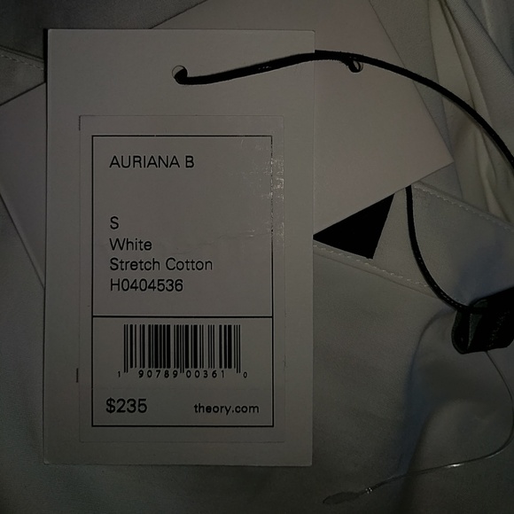 Theory Auriana Off the Shoulder White Blouse Top - Picture 3 of 8